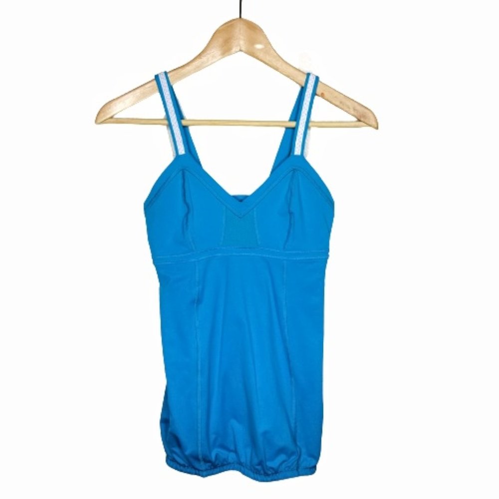 PICK 3 FOR $20 Lululemon Reflective Blue Running Tank Top Shirt Size 4